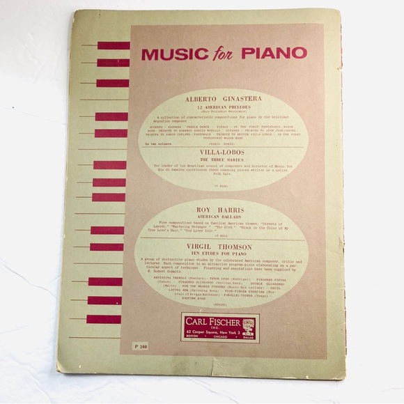 Vintage Norman Dellow Joio Piano Sonata 3 Sheet Music Carl Fischer - Picture 5 of 5